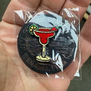 Brand New in Packaging Strike Gently Red Margarita Enamel Pin